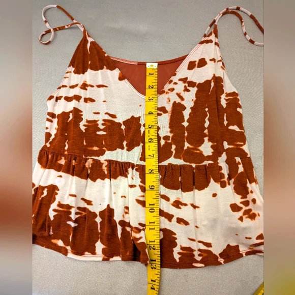 ALO Brown and White Tank with Mesh Back Women's Size Medium - Picture 7 of 9